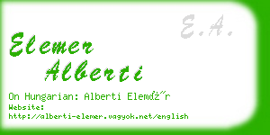 elemer alberti business card